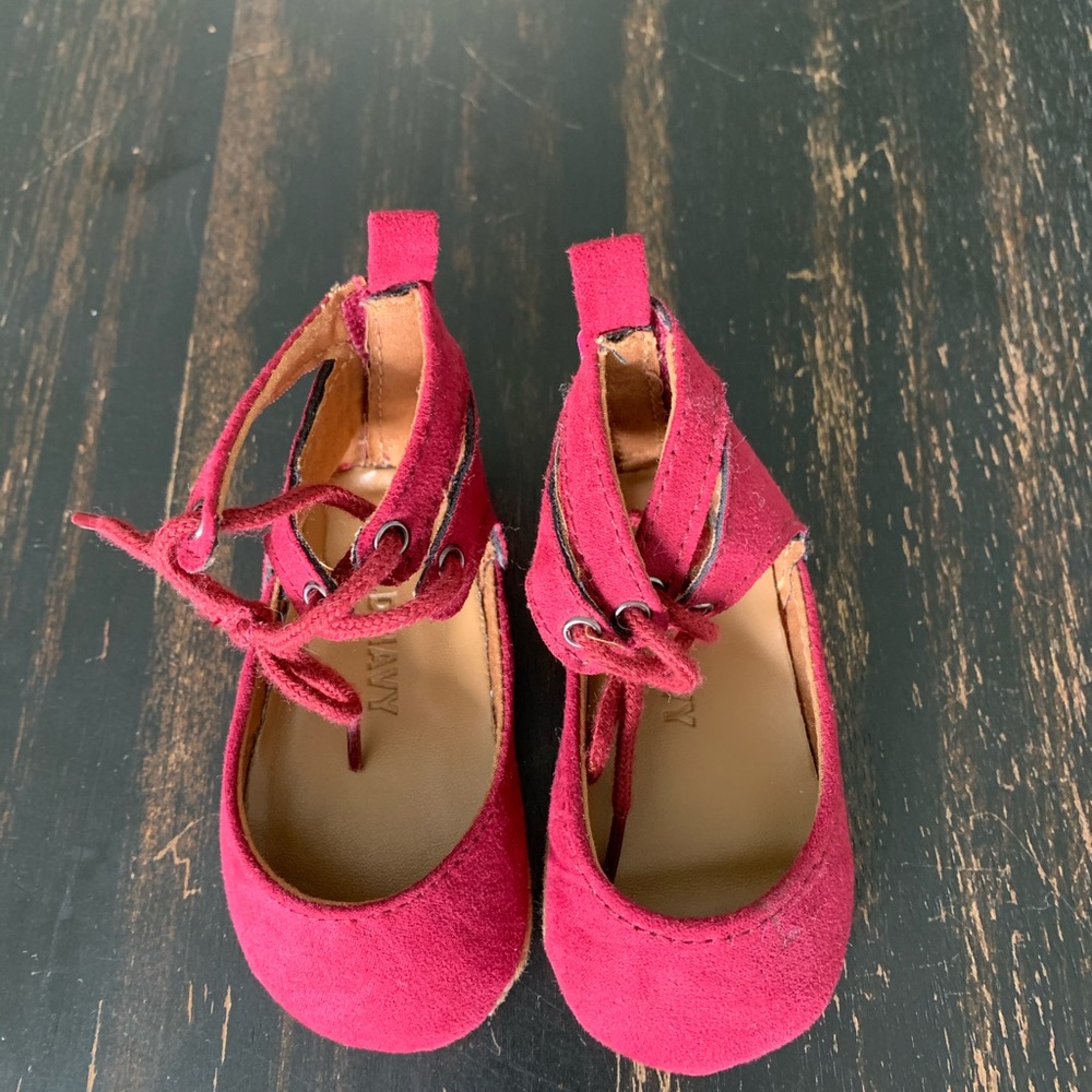 Burgundy ankle tie sandals
